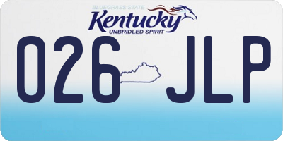 KY license plate 026JLP