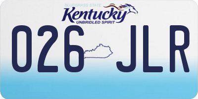KY license plate 026JLR