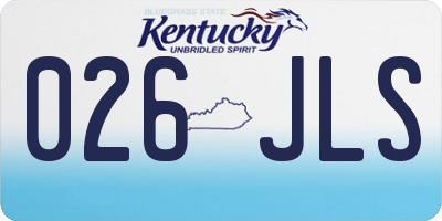KY license plate 026JLS