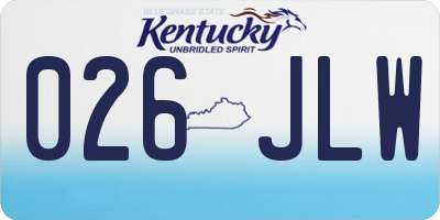 KY license plate 026JLW