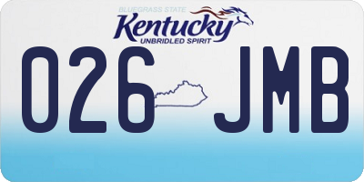 KY license plate 026JMB