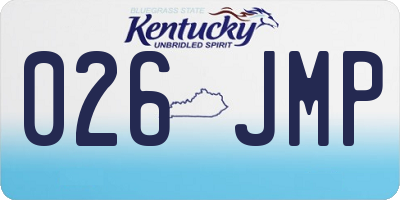 KY license plate 026JMP
