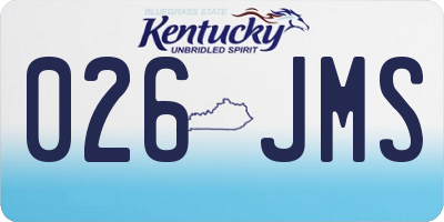 KY license plate 026JMS