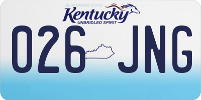 KY license plate 026JNG