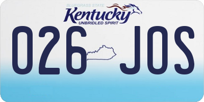 KY license plate 026JOS