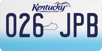 KY license plate 026JPB
