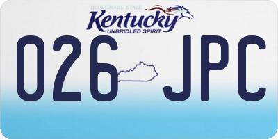 KY license plate 026JPC
