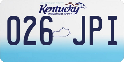 KY license plate 026JPI