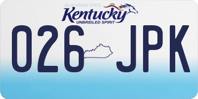 KY license plate 026JPK