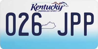 KY license plate 026JPP