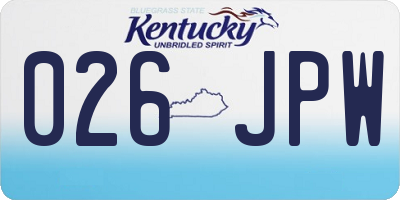 KY license plate 026JPW