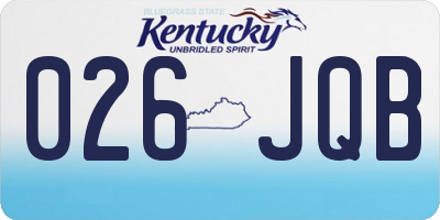 KY license plate 026JQB