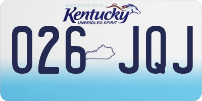 KY license plate 026JQJ