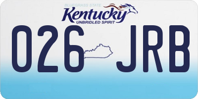 KY license plate 026JRB