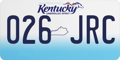 KY license plate 026JRC