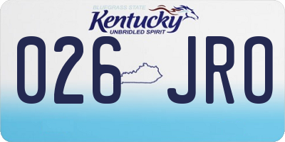 KY license plate 026JRO