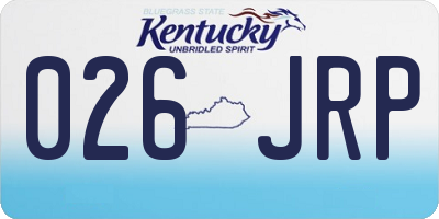 KY license plate 026JRP