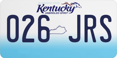 KY license plate 026JRS