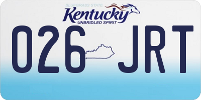 KY license plate 026JRT