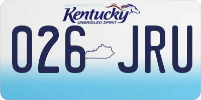 KY license plate 026JRU