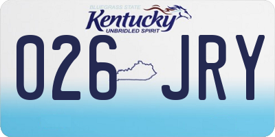 KY license plate 026JRY