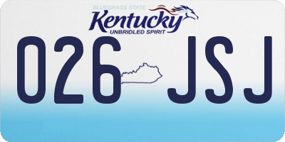 KY license plate 026JSJ