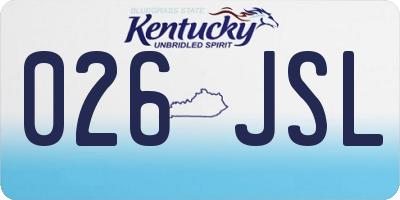 KY license plate 026JSL