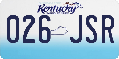 KY license plate 026JSR