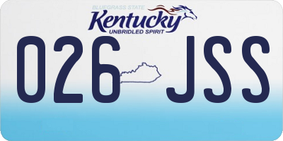 KY license plate 026JSS