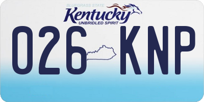 KY license plate 026KNP