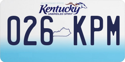 KY license plate 026KPM