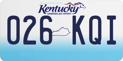 KY license plate 026KQI