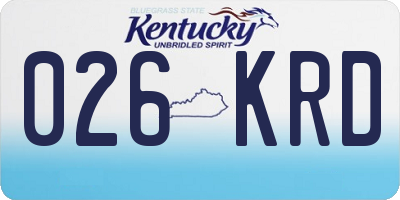 KY license plate 026KRD