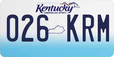 KY license plate 026KRM