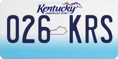 KY license plate 026KRS