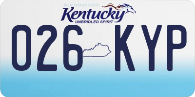 KY license plate 026KYP