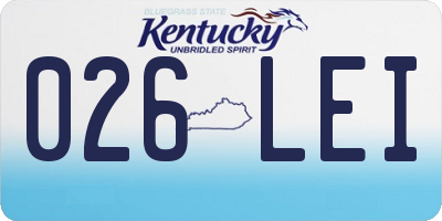 KY license plate 026LEI