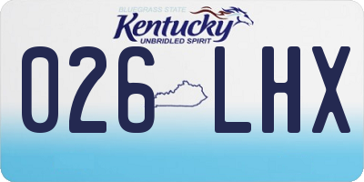 KY license plate 026LHX