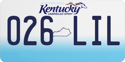 KY license plate 026LIL