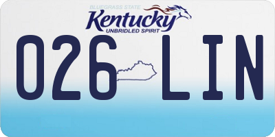 KY license plate 026LIN