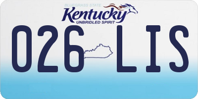KY license plate 026LIS