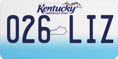 KY license plate 026LIZ