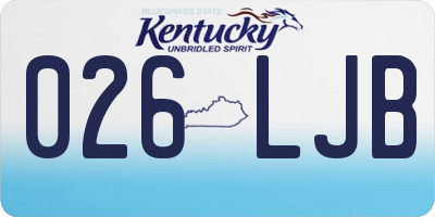 KY license plate 026LJB