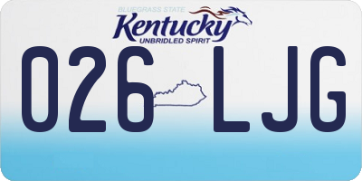 KY license plate 026LJG