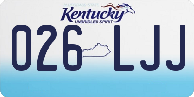 KY license plate 026LJJ