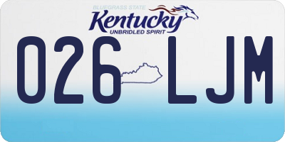 KY license plate 026LJM