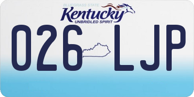 KY license plate 026LJP