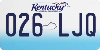 KY license plate 026LJQ