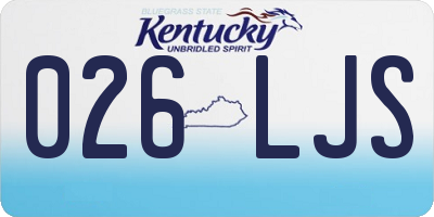KY license plate 026LJS