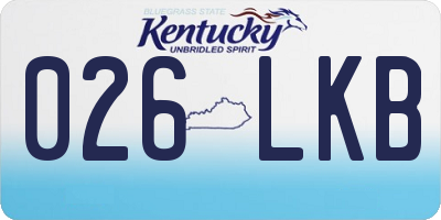 KY license plate 026LKB